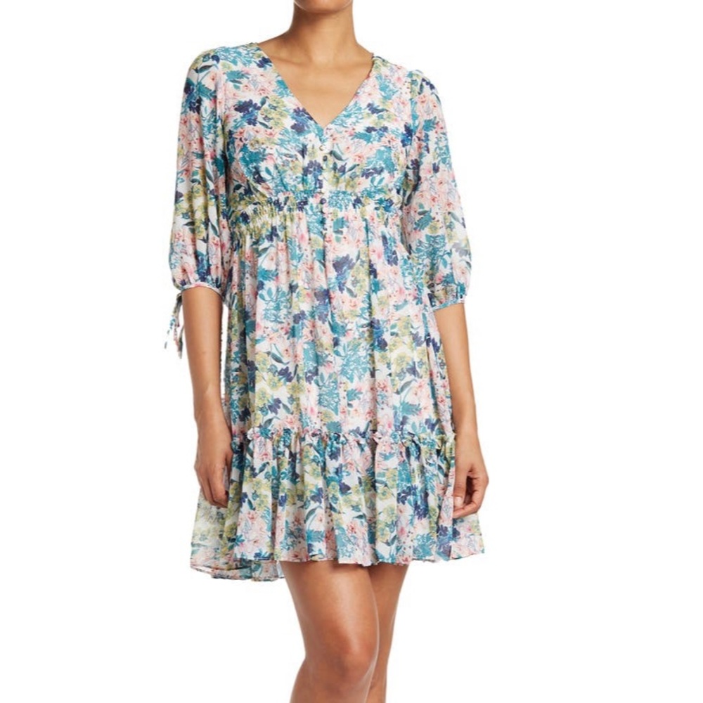 Floral dress chiffon Sz 8